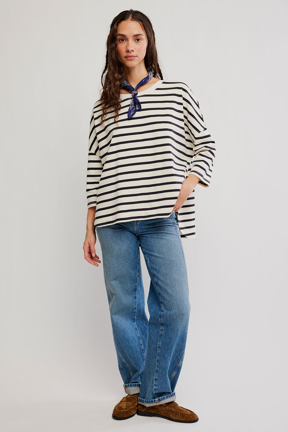 Free People - 2 Sense Long Sleeve - Ivory Combo - Front