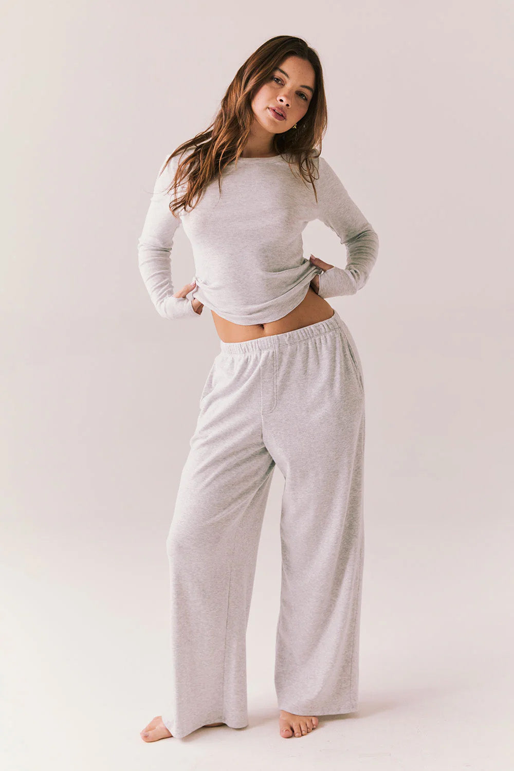 Chaser - Moonlight Long Sleeve - Light Heather Gray