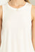Double Zero - Sleeveless Tank Top - Off White - Detail