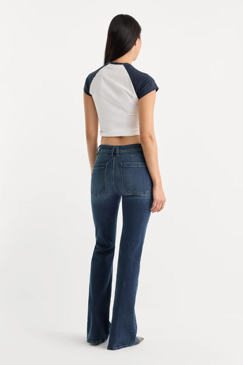 Good American - Good Legs Flare Jeans - Lyrical - Back