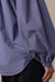 Faherty Coastal Poplin Suki Blouse in Sailor Ink Stripe — Sleeve detail view