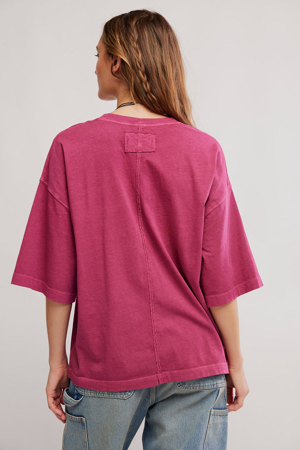 Free People - Perfect Oversized Tee - Glass Roses - Back
