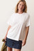 Marine Layer Miracle Jersey Crew Tee in Antique White — Front view