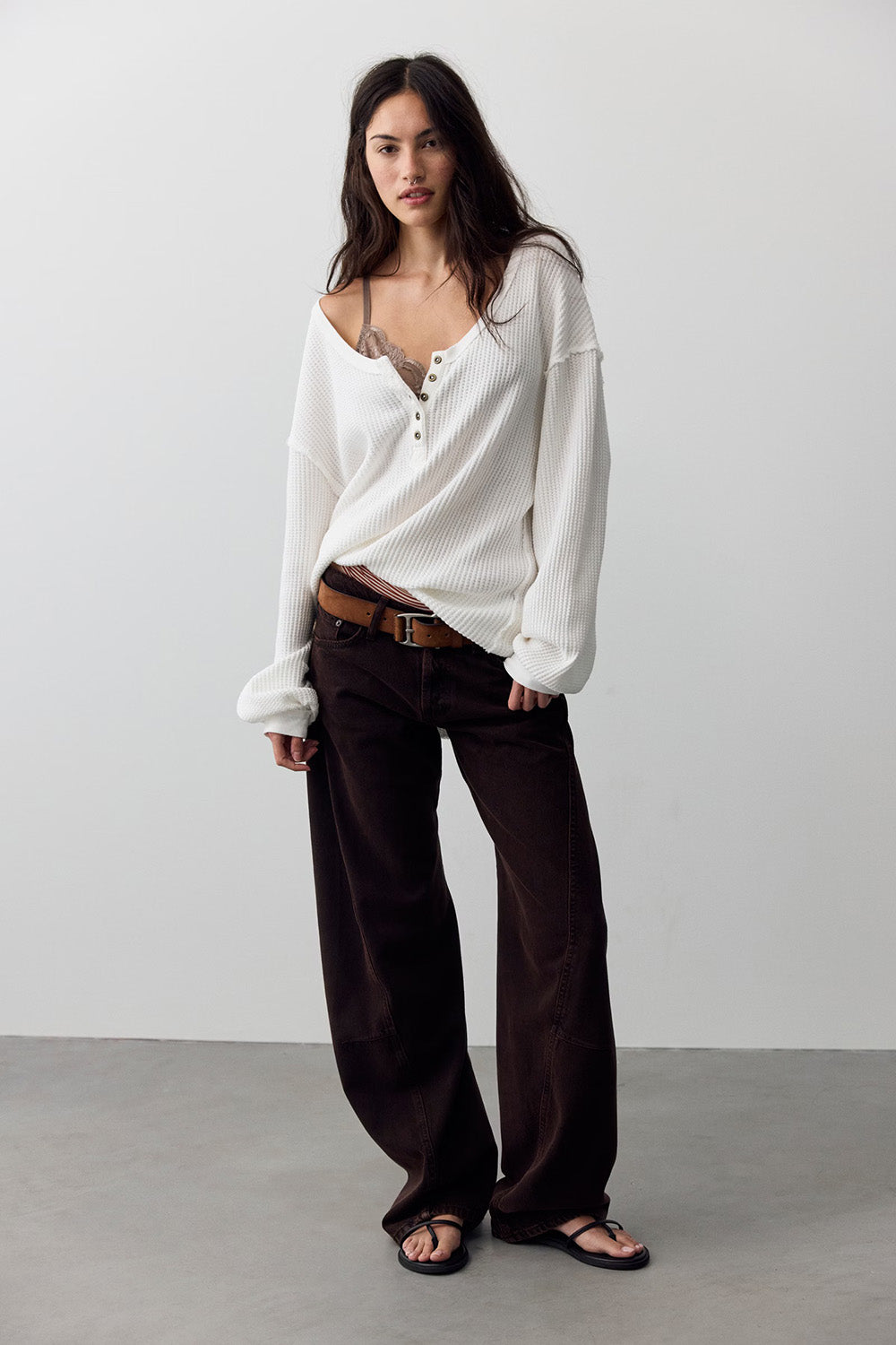 Free People - Montreal Thermal - Clean Ivory - Front