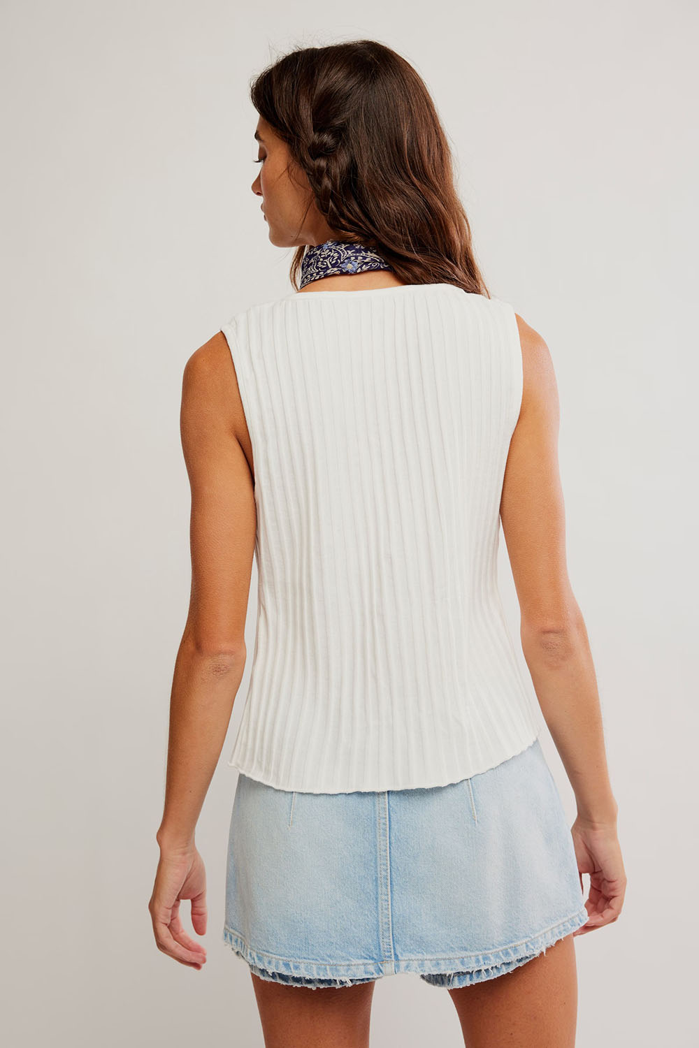 Free People - Tilly Vest - Ivory - Back