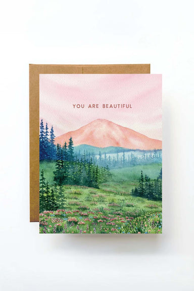 Watercolor Wednesday - Encouragement Card - You Are Beautiful