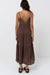 Rhythm - Classic Tiered Midi Dress - Chocolate - Back