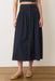 Marine Layer - Jade Button Through Skirt - India Ink - Front