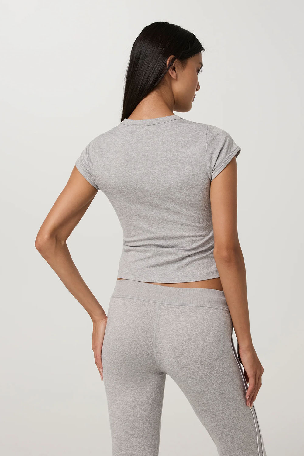 Vuori - Halo Baby Tee - Pale Grey Heather Tonal - Back