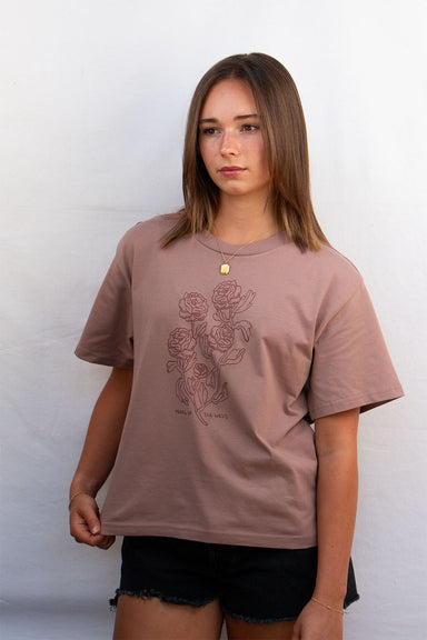 Pearl of the West - Spring Showers Tee - Hazy Pink