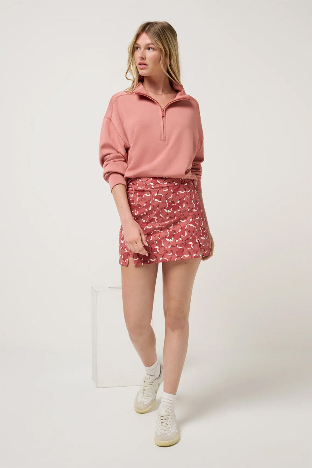 Travis Matthew - SKYLOFT SOFT ECHO HALF ZIP - Brick Dust