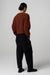 Finisterre - Fisherman Rib Crew Jumper - Cherry Wood - Back