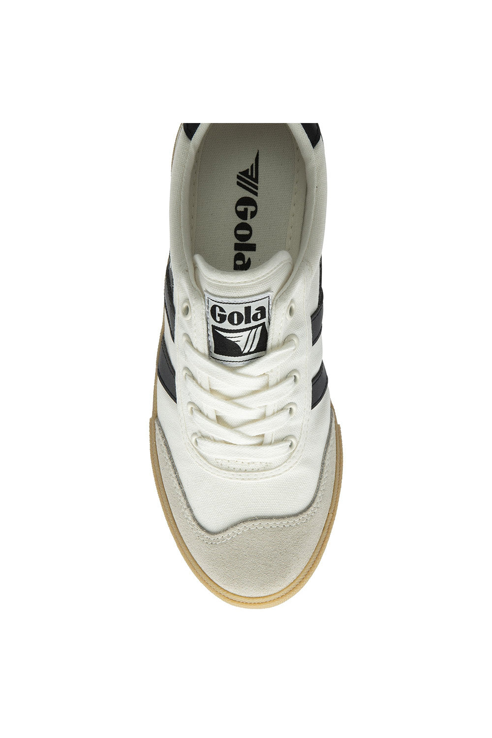 Gola - Badminton Plimsolls - Off White/Black/Gum- Top