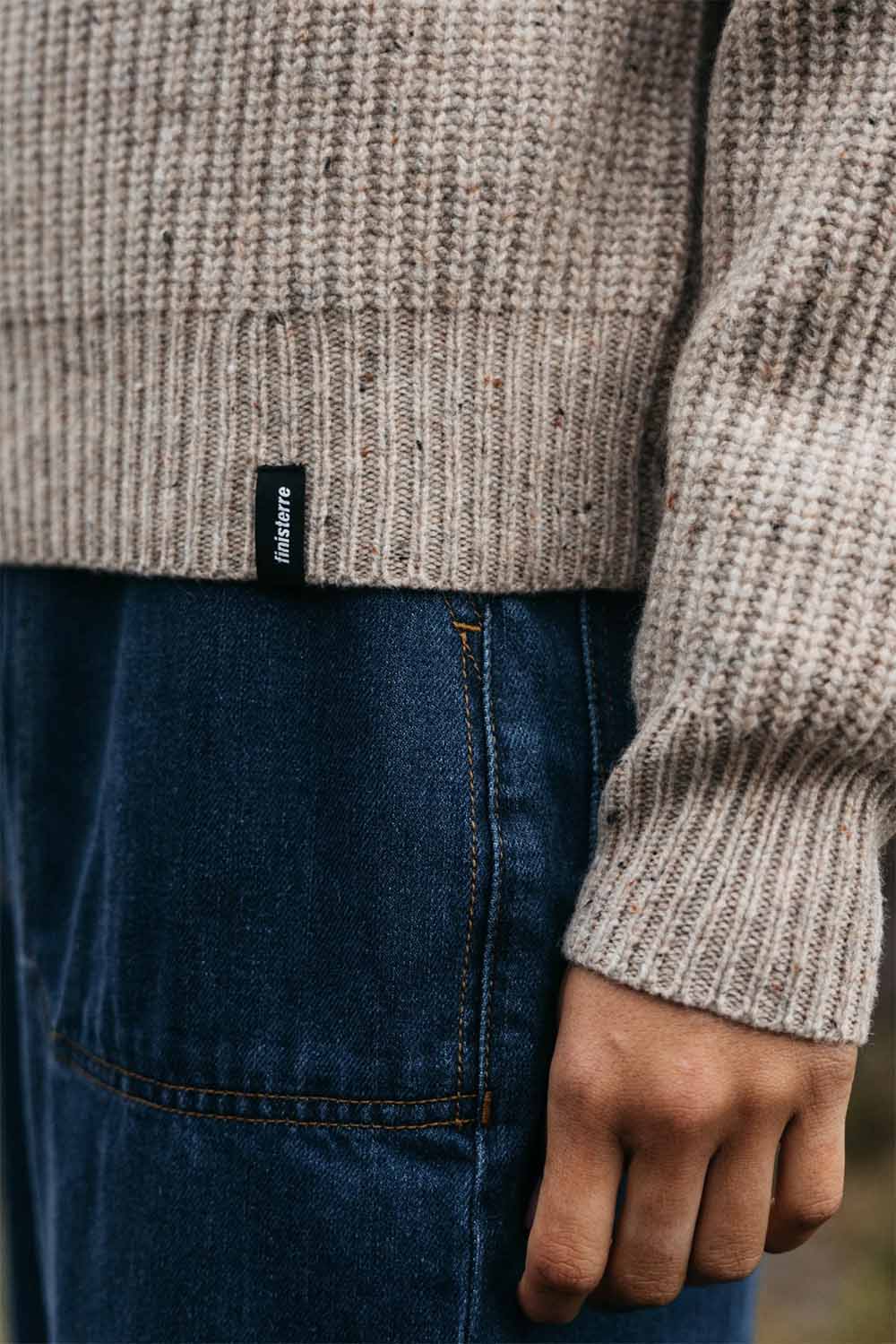 Finisterre - Mora Jumper - Oatmeal - Detail