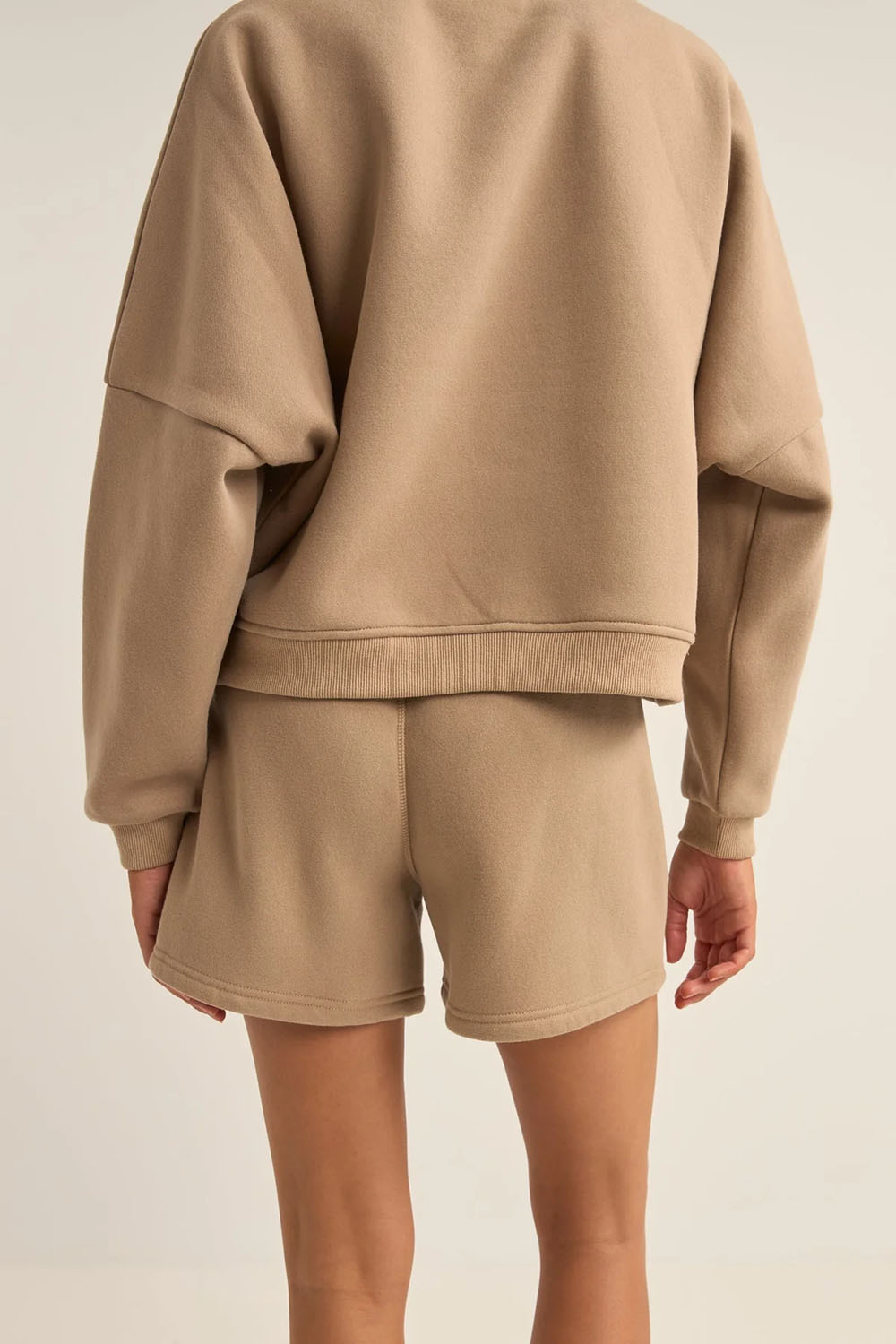 Rhythm - Logo Fleece Short - Taupe - Back
