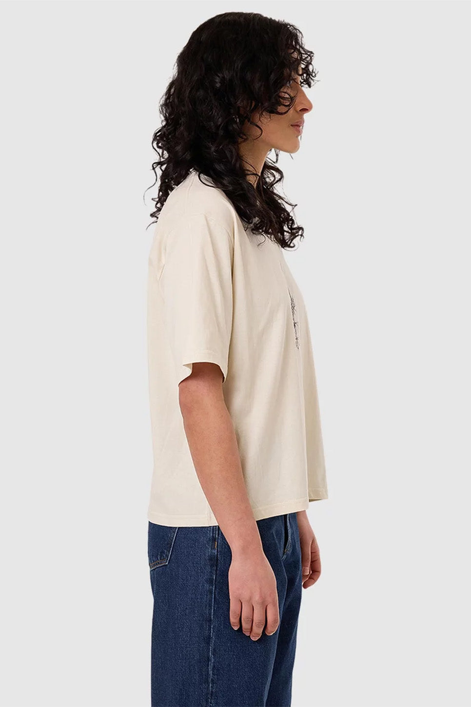 Thrills - Lupin Square Tee - Heritage White - Side