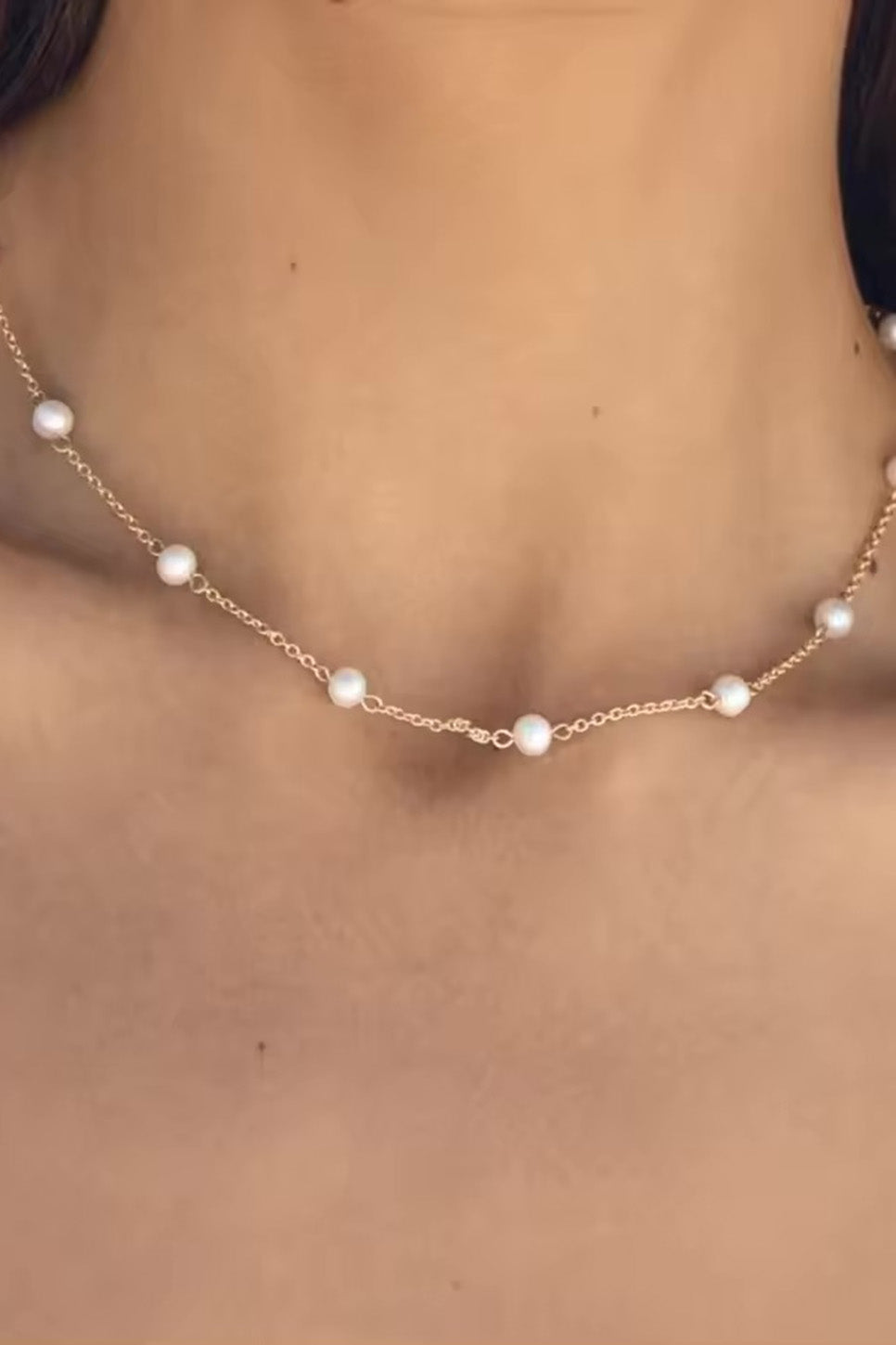 Pearl of the West - Duo Pearl Necklace - Gold Plated Stainless - Model