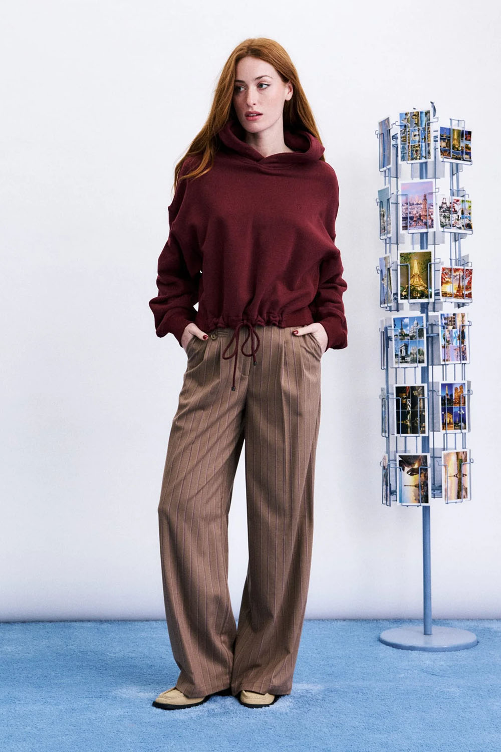 FRNCH - Fuji Sweatshirt - Bordeaux - Full Body
