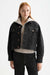 Scotch & Soda - Denim Textured Jacket - Black Snow - Front