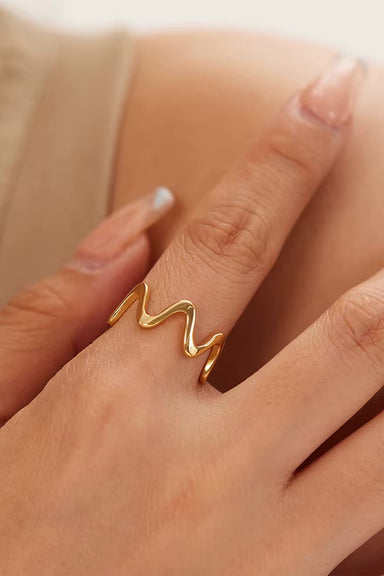 Pearl of the West - Zig Zag Ring - 18K GP Stainless - Model