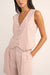 Rhythm - Lola Check Vest - Dusty Pink - Front