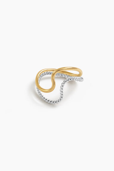 able mia ring gold silver front