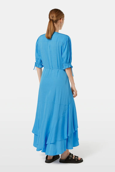Scotch & Soda - Midi Wrap Dress - Aqua Blue - Back