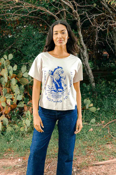 Sendero - No Luck Basic Tee - Sand - Front