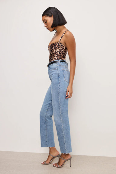 Good American - Good Boy Crop - Indigo - Side