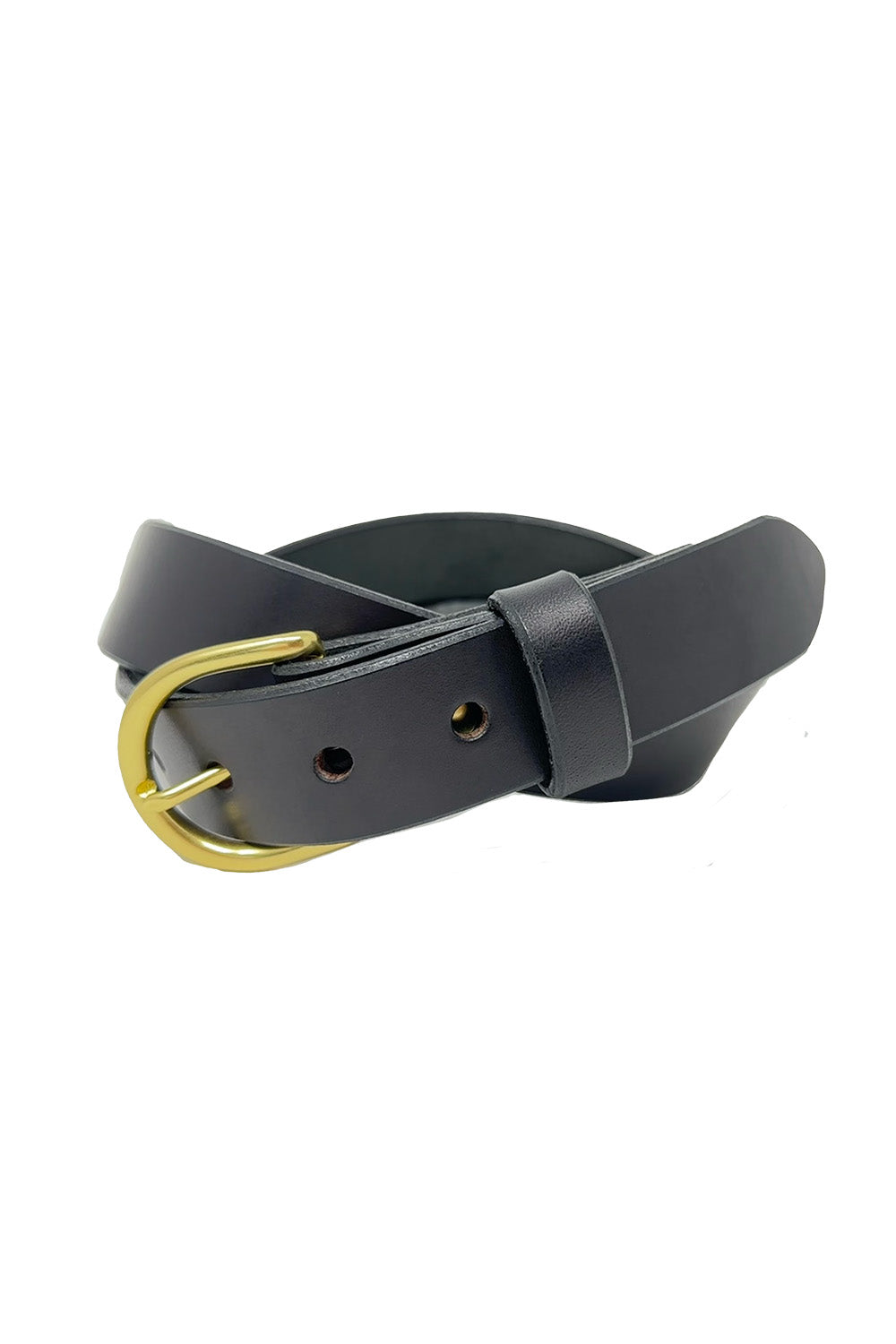 Last State Leather - Mid 1.25" Leather Belt - Black/Brass