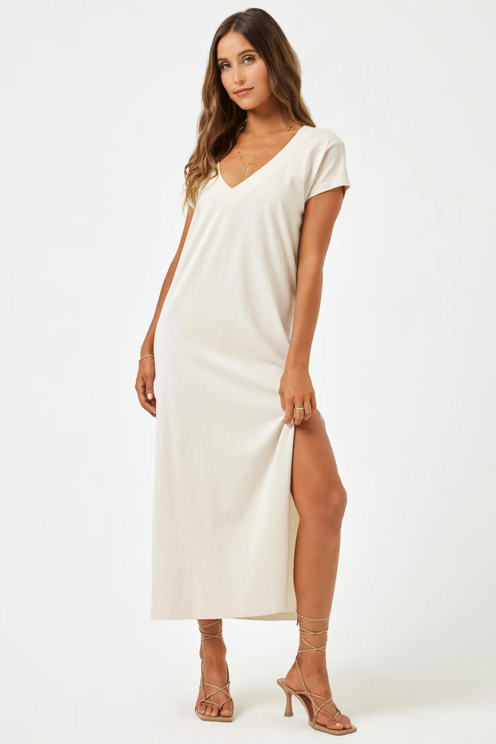 L*Space - West Coast Dress - Tapioca - Front