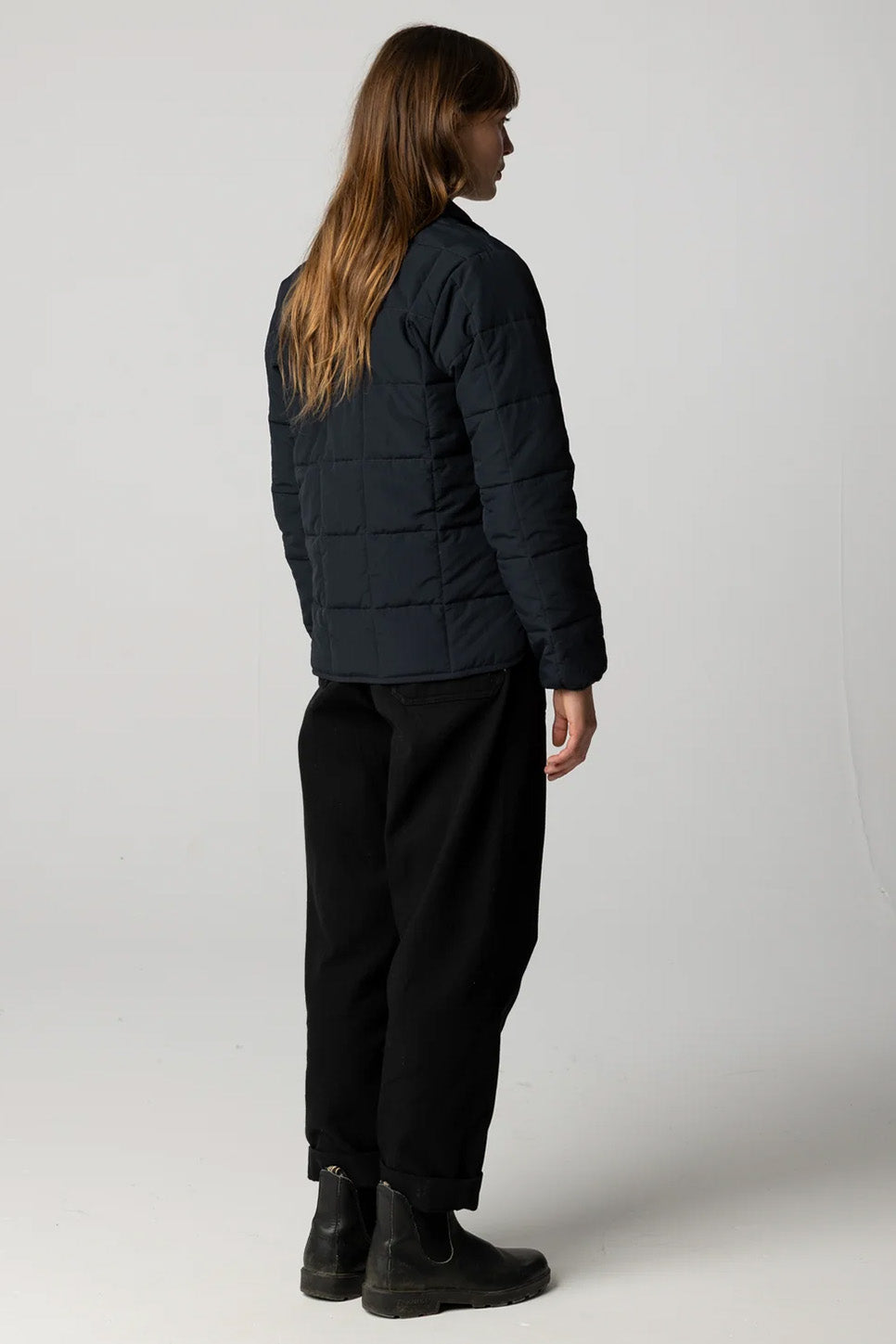 Finisterre Lapwing Insulated Jacket in Black — Back view