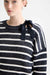 Scotch & Soda - Stripe Tie Neck Pullover - Sky Captain Stripe - Detail