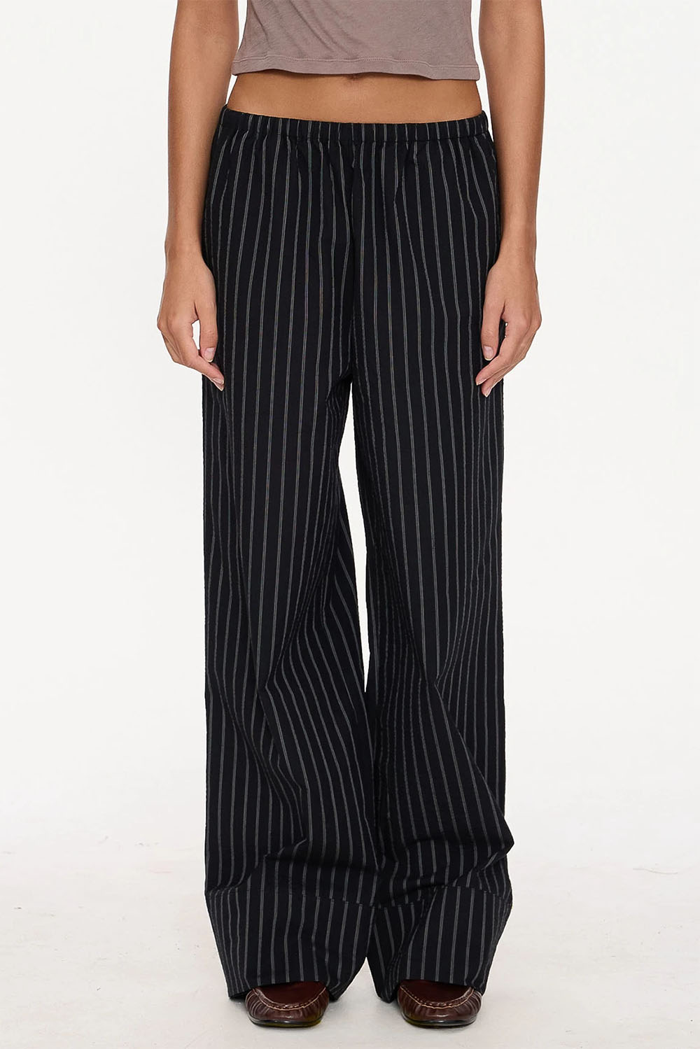 Thrills - Unwind Stripe Pant - Black - Front