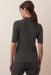 Marine Layer - Lexi Rib Mock Neck Top - Green Gables - Back