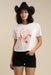 Sendero - Love Stings Crop Tee - Vintage White - Model