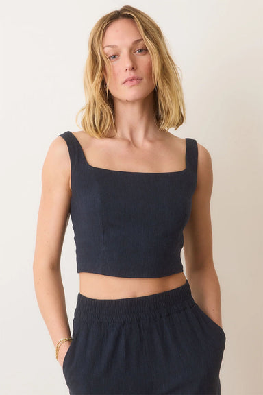 Marine Layer - Zoe Hemp Tank - India Ink - Front