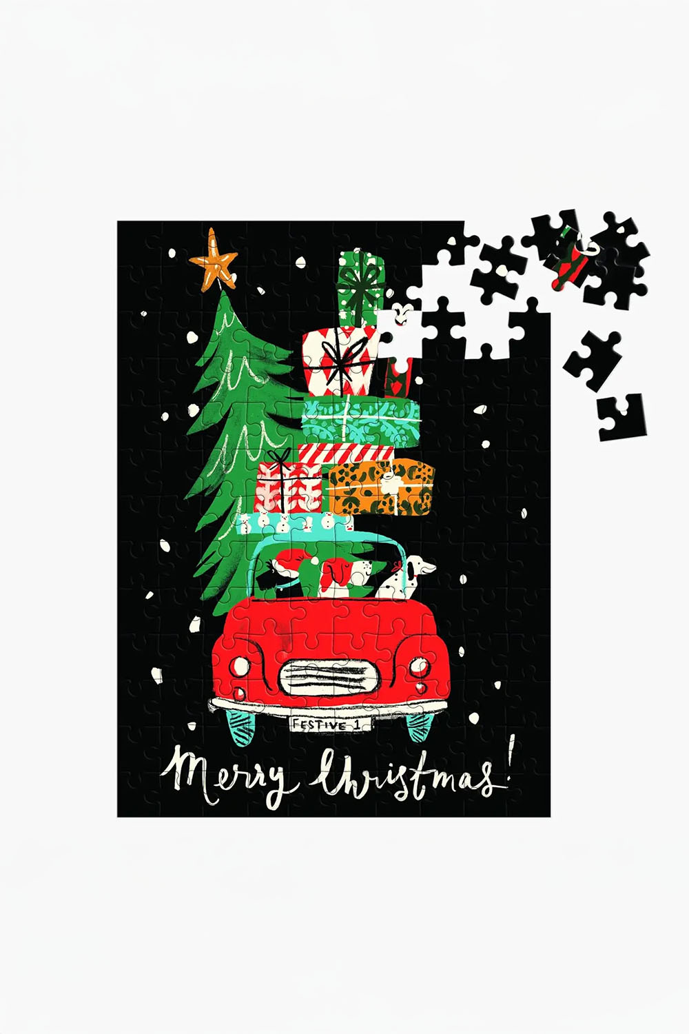 XMAS CAR 130 PC PUZZLE ORNAMENT