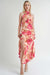 Sage the Label - Empowered Halter Maxi Dress - Fuscia Multi - Front