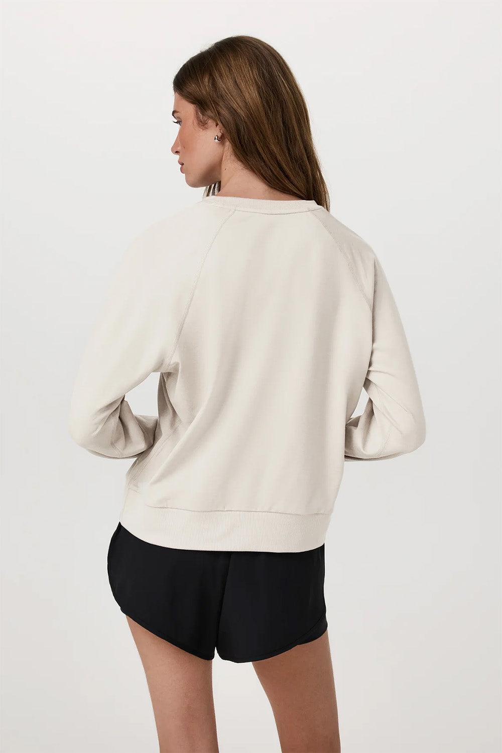 Vuori - LS Halo Crew - Ecru Heather - Back