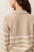 Marine Layer - Berkeley Sweater Polo - Oatmeal/Cream Stripe - Back