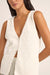 Rhythm - Adele Longline Knit Vest - White - Detail