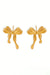 Pearl of the West - Cindy Bow Studs - 18K GP Stainless