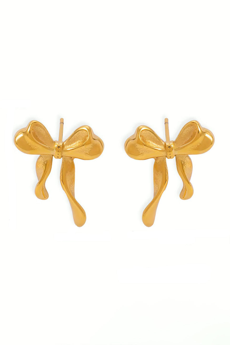 Pearl of the West - Cindy Bow Studs - 18K GP Stainless