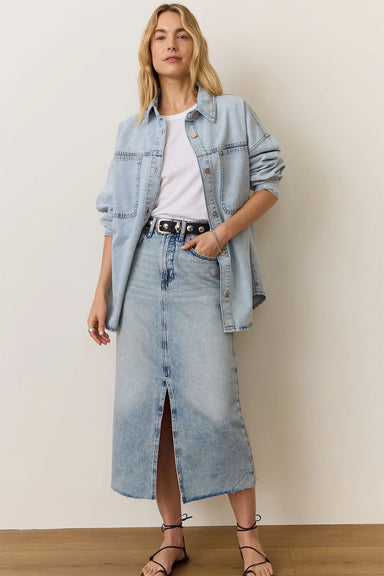 Marine Layer - Fawn Midi Skirt - Medium Wash