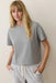 Marine Layer - Luxe Crew Tee - Mid Heather Grey - Front