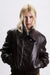 Jiji Ezra Bomber Jacket in Bordeaux — Model view