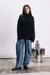 Jiji Jerry Sweater in Bleu Nuit — Full-body view