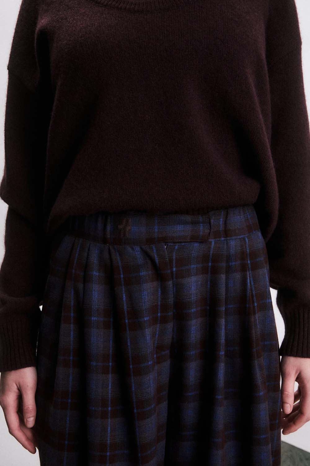 Jiji Miguel Pant in Bordeaux — Fabric detail view