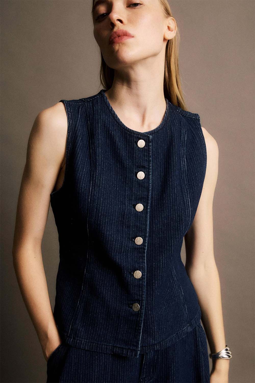 jiji nils vest bleu marine